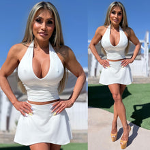 Connie's EXCLUSIVE "PLAYFUL SMOOTH WHITE SWING SKIRT" Stretch Fit, With Built in Booty Shorts, Made in USA