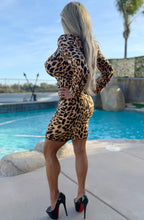 Connie's EXCLUSIVE "Leopard Luxe Seduction Mid Mini Dress" Extreme Chest Exposure, Stretch Fit Fabric