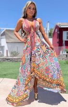 ***LIMITED*** Connie's "Aztec Princess"  *Silk* High Low Maxi" RICH BoHo Style, With Hand Sewn Crystal Accents
