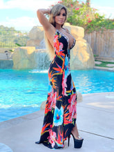 ***LIMITED*** Connie's LUX 🌴 Island BoHo Style, 🥂Tropical 🌺 & Orchids🥂 *SILK* High Low Maxi" With Hand Sewn 💎 Crystal Accents ...💯😘