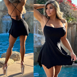 Connie's   "EXCLUSIVE"   SHORT SHORT BaByDOLL  Mini... 🖤🖤🖤... HIGH OCTANE BLACK ... Made in USA💋💋💋