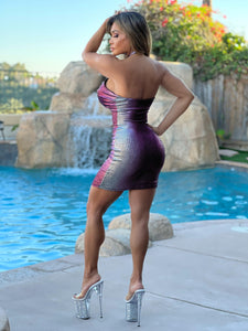 Connie's  Iridescent ✨ Ombre SPARKLE VIP CLUB 🥂 Mini" With 🤫 Stretch Double Fabric Lining 💋... Made in the USA 💯