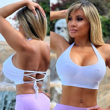 Connie's TOP SHELF 🍸 "HIGH OCTANE 🤍WHITE🤍 Halter Top...🥂" Perfect Fit SPANDEX 🥰 Made in the USA😘