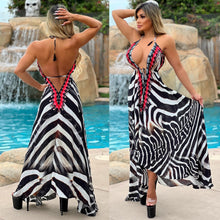 ***LIMITED*** Connie's LUX 🌴 Island BoHo Style, Antique UNTAMED 🦓ZEBRA🦓  *Silk* High Low Maxi" With Hand Sewn 💎 Crystal Accents ...💯😘